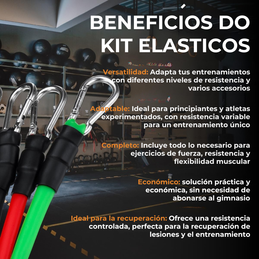 Kit de Bandas Elasticas x11 Material Premium - Tu gimnasio en casa. Últimas unidades! ⏳ (SOLO HOY!)