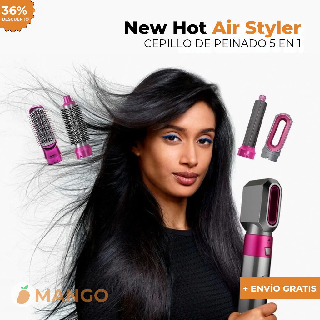 Cepillo de peinado 5 en 1 - Nuevo Hot Air Styler™ 2025 PREMIUM + Regalos y Envio Gratís!
