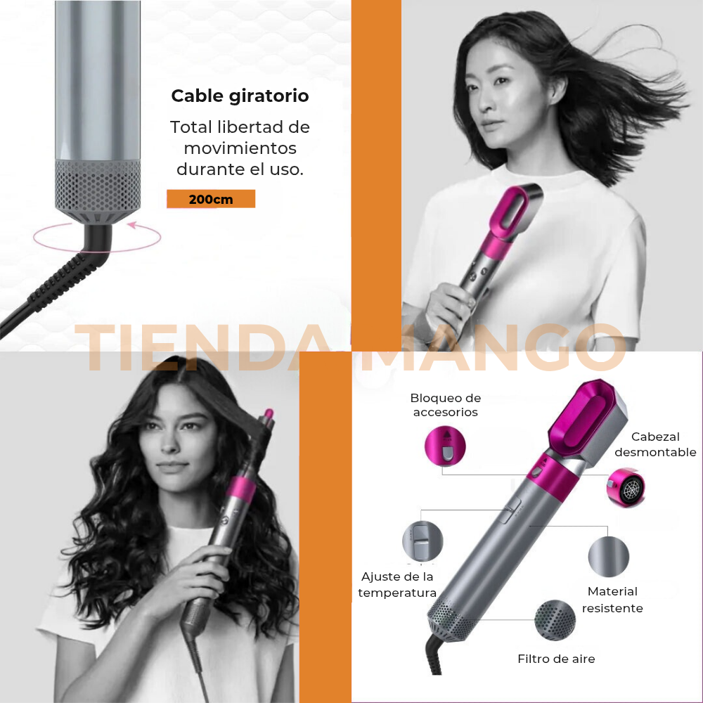 Cepillo de peinado 5 en 1 - Nuevo Hot Air Styler™ 2025 PREMIUM + Regalos y Envio Gratís!