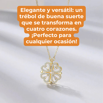 2 en 1 - Collar de Trébol de 4 Corazones Premium (Últimas Unidades)