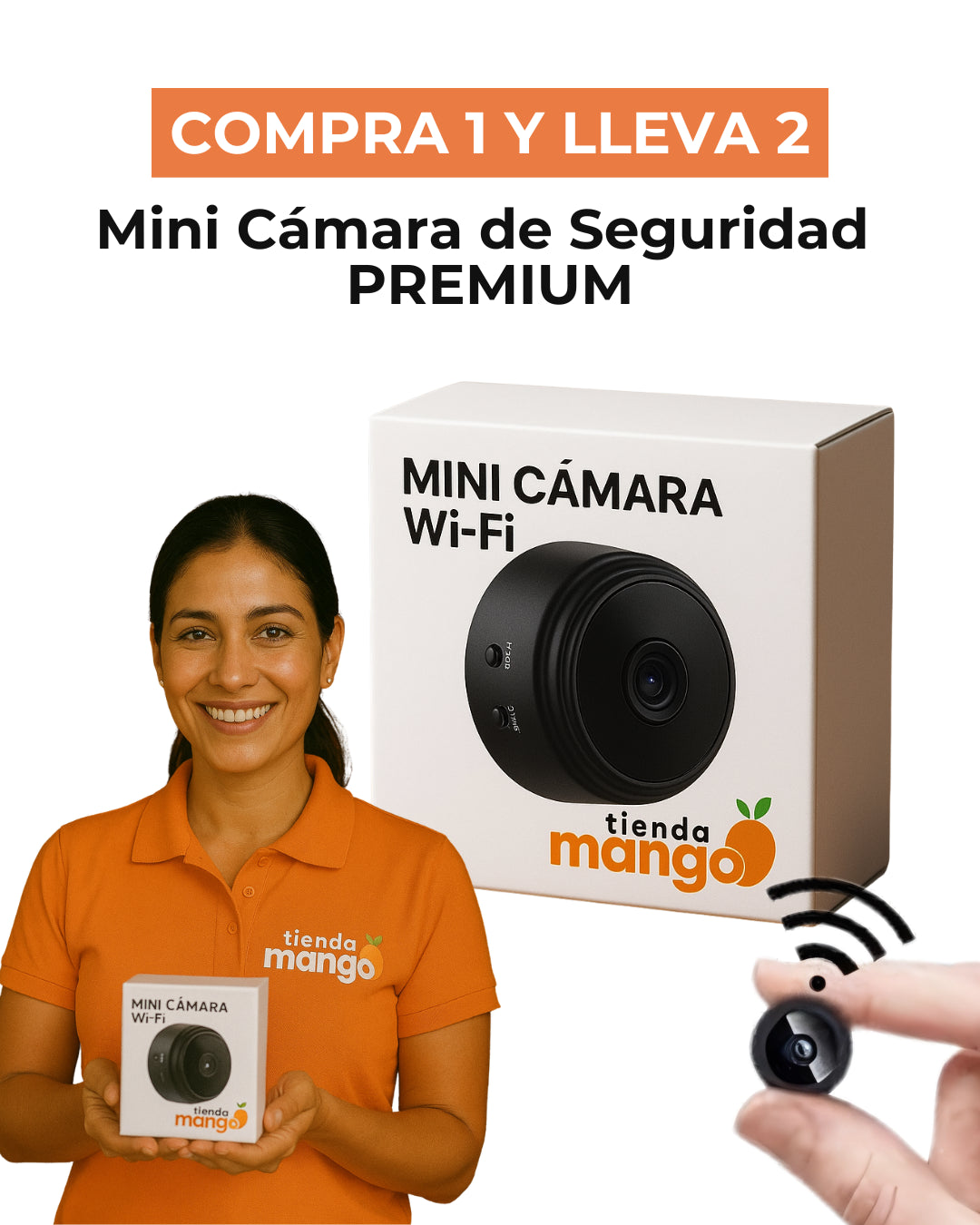 (COMPRA 1 Y LLEVA 2!) Mini Cámara Espía PREMIUM + 1 Año de Garantia Exclusiva! [1080P ULTRA HD]