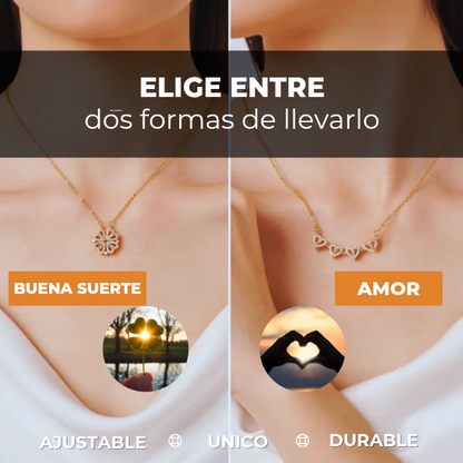 2 en 1 - Collar de Trébol de 4 Corazones Premium (Últimas Unidades)